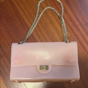 Elegant Pink Chain Shoulder Bag